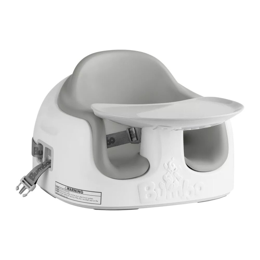 NEW Bumbo Baby Infant Toddler Soft Foam Multi Seat with Removable Tray Cool Grey